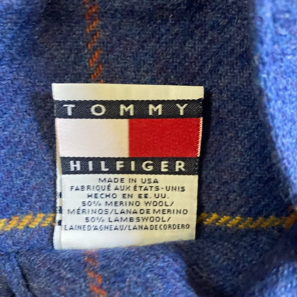 Tommy Hilfiger SALE! Merino Lambswool Pillow Sham Blue for pillow size 28x28